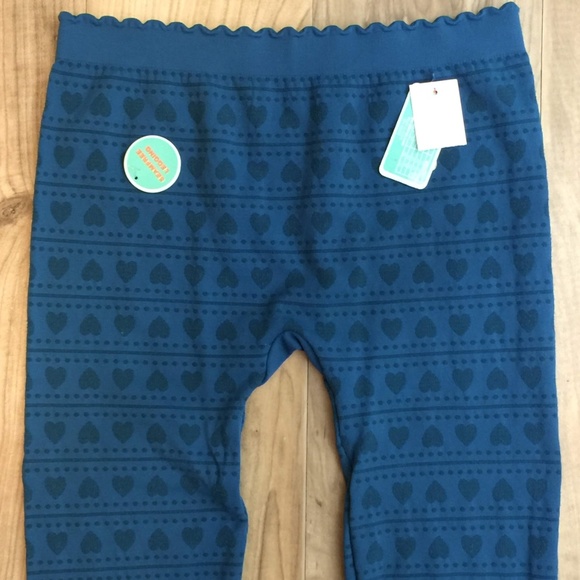 COPPER KEY GIRLS HEART LEGGINGS TEAL BLUE/GREEN - Picture 3 of 8